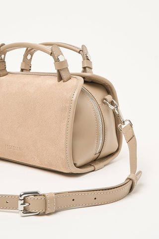 Bauletto in pelle scamosciata