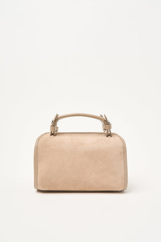 Bauletto in pelle scamosciata