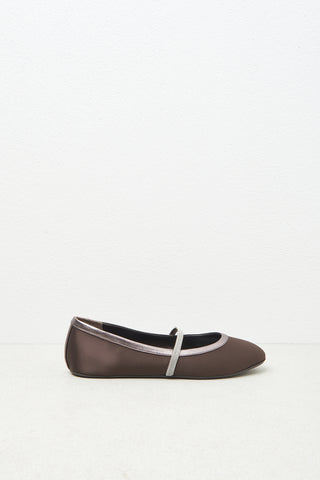 Flat satin ballerinas