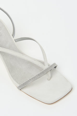 Sandalo infradito in pelle scamosciata