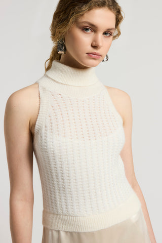 Sequinned alpaca and satin dress