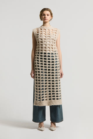 Lurex and alpaca wool dress