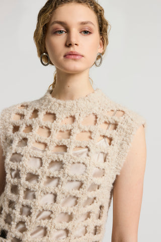 Lurex and alpaca wool dress