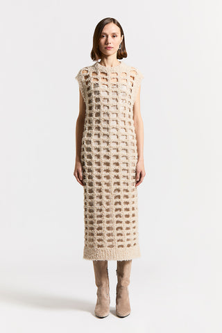 Abito in lana d'alpaca e lurex