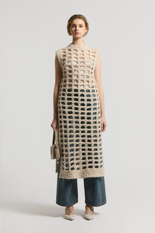 Lurex and alpaca wool dress