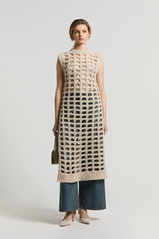 Lurex and alpaca wool dress