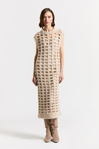 Abito in lana d'alpaca e lurex