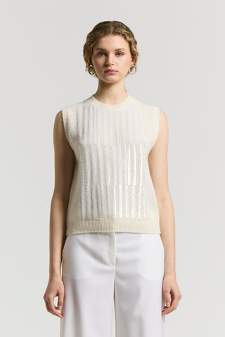 Baby alpaca and WOOL yarn top