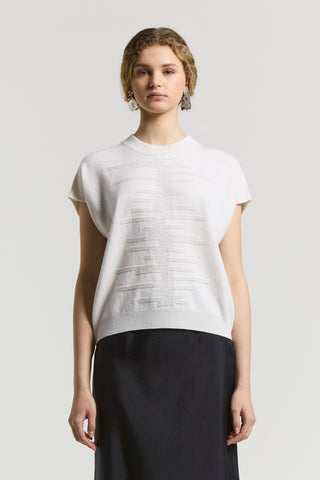 Cashmere, silk and wool yarn jumper