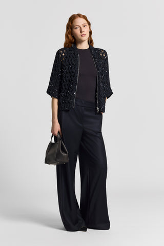 Top tricot in puro cotone crêpe