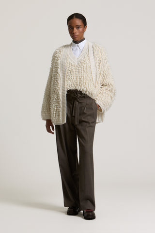 Cardigan in lana, alpaca, seta e cashmere 2 / 3