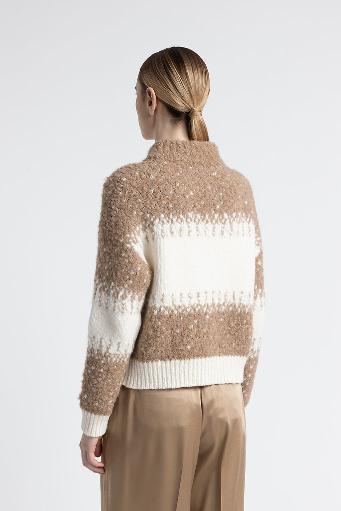 Alpaca, wool and sequin sweater  