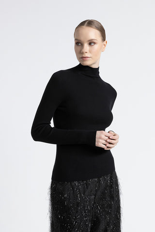 Pure new wool high neck sweater  