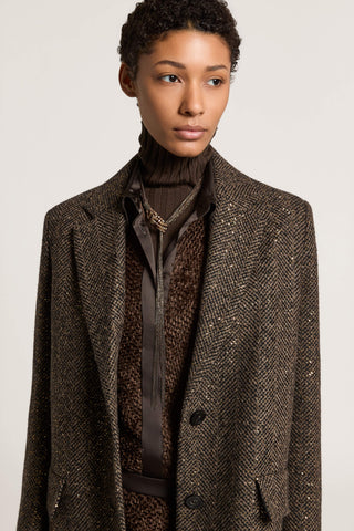 Cappotto in resca in lana