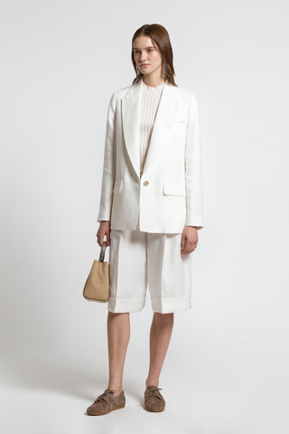 Blazer in gabardina di puro lino