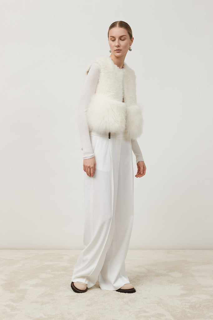 Real cashmere goat hair gilet  