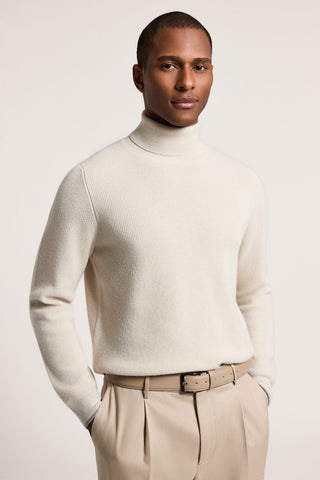 Maglia a collo alto in lana e cashmere