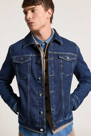 Giubbino in denim di twill di cotone