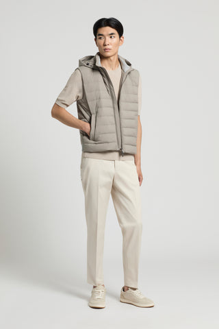 Gilet in microfibra antigoccia in piuma