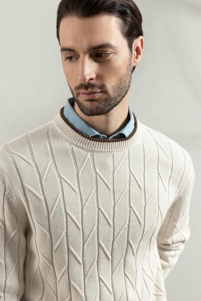 Extrafine pure cotton yarn sweater  