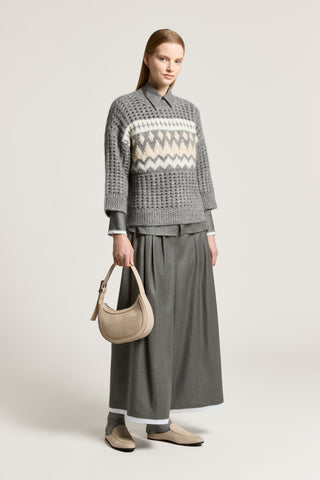 Alpaca, wool and mohair-blend tricot sweater