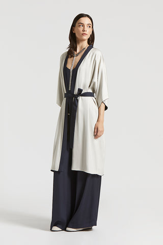 Viscose satin kimono