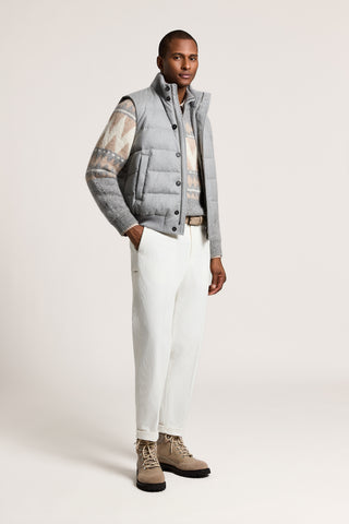 Gilet in flanella di pura lana