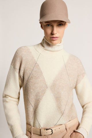 Maglia in filato d'alpaca, lana, e cotone