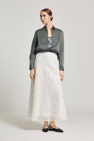 Embroidered organza skirt
