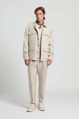 Giacca sahariana in puro lino