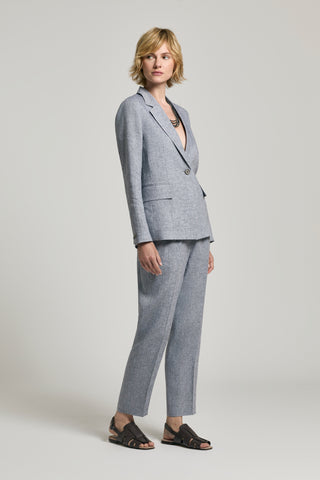 Pantalone in tela leggera di puro lino