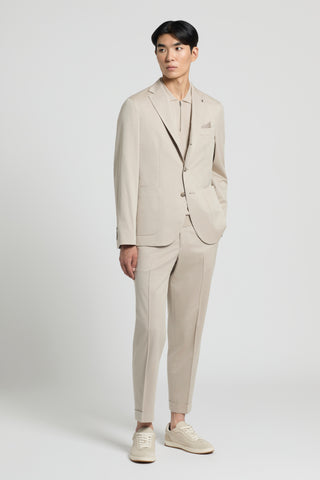 Blazer monopetto in twill di misto cotone