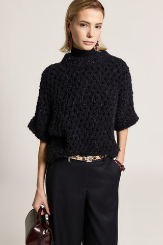 Maglia in lana bouclè, d'alpaca e lurex 4 / 6