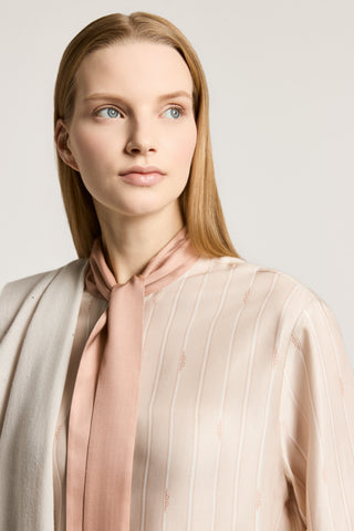 Camicia in in twill di viscosa con fusciacca
