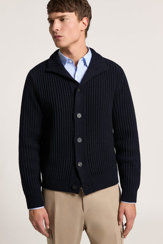 Cardigan in pura lana merino