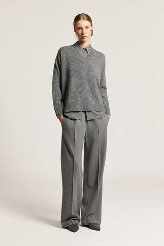 Pantalone in flanella di lana