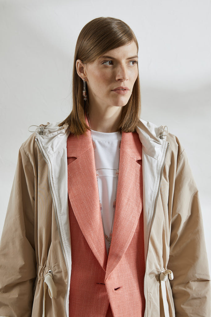 Reversible technical taffeta jacket  