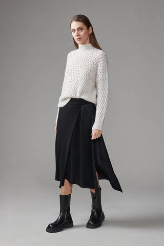 Wool and cady enver satin skirt  