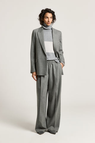 Blazer monopetto in lana e cashmere
