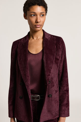 Blazer doppiopetto in velluto rocciatore