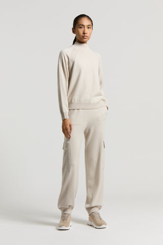 Cashmere, silk and wool trousers