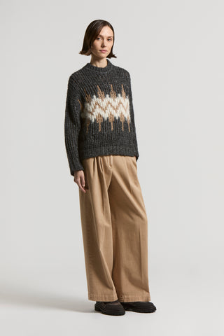 Soft stretch cotton gabardine trousers