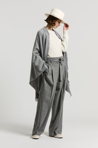 Wool and cashmere flannel trousers