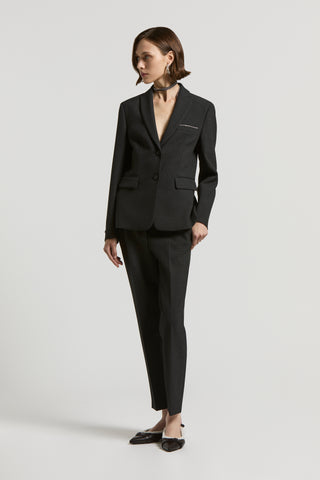Double technical fabric trousers
