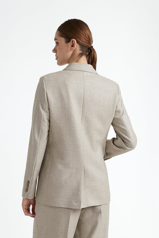 Wool and lurex single-breasted blazer  