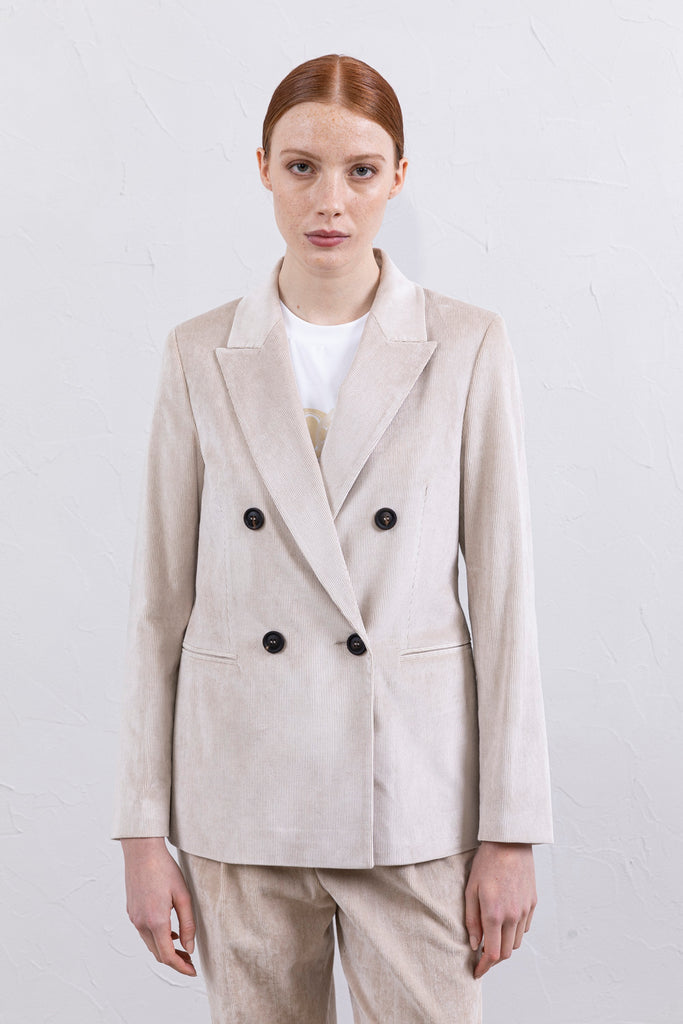 Corduroy double-breasted blazer  