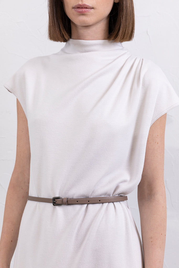 Wool and viscose jersey midi dress  