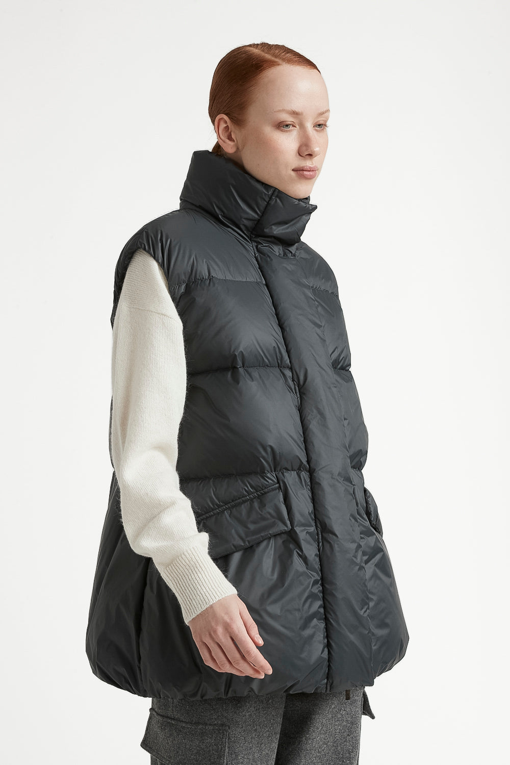 Peserico Gilet a palloncino in piuma d'oca e nylon ultraleggero