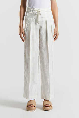 Modal blend poplin trousers