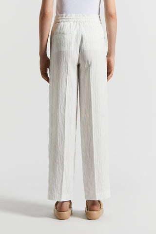 Modal blend poplin trousers